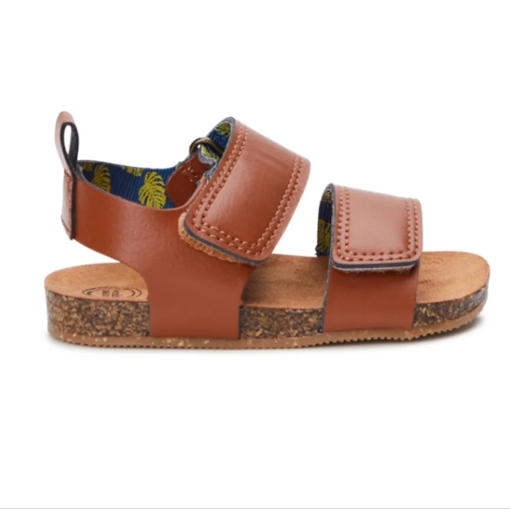 NEW - NWT Wonder Nation Unisex Baby Footbed Sandals, Size 6